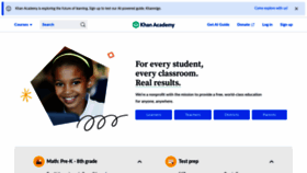 What Khanacademy.com website looked like in 2023 (This year)