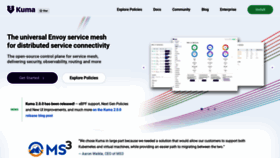 What Kuma.io website looked like in 2023 (2 years ago)