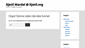 What Kjetil.org website looked like in 2023 (This year)