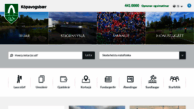 What Kopavogur.is website looked like in 2023 (This year)
