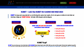 What Kubet.social website looked like in 2023 (This year)