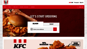 What Kfc.ca website looked like in 2023 (This year)