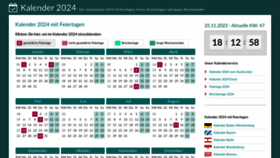 What Kalender-2024.net website looked like in 2023 (This year)