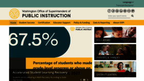 What K12.wa.us website looked like in 2023 (1 year ago)