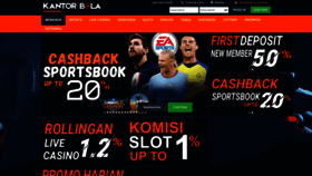 What Kantorbola.cfd website looked like in 2023 (This year)