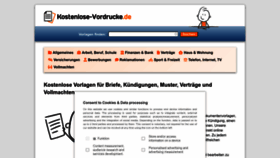 What Kostenlose-vordrucke.de website looked like in 2023 (This year)
