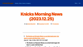 What Knickerblogger.net website looked like in 2023 (This year)