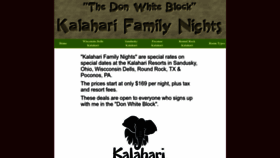 What Kalaharifamilynights.com website looked like in 2023 (This year)