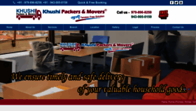 What Khushipackersmovers.com website looks like in 2024 
