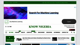 What Knownigeria.ng website looks like in 2024 