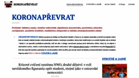 What Koronaprevrat.cz website looks like in 2024 