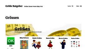 What Kleidergroessen.info website looks like in 2024 