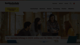 What Karlshochschule.de website looks like in 2024 