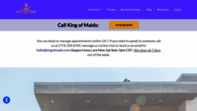 What Kingofmaids.com website looks like in 2024 