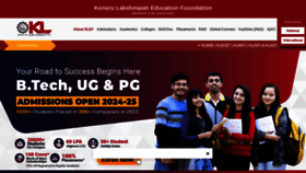 What Kluniversity.in website looked like in 2024 (1 year ago)