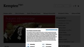 What Kempten.de website looks like in 2024 