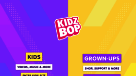 What Kidzbop.com website looks like in 2024 