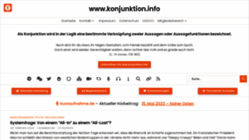 What Konjunktion.info website looks like in 2024 