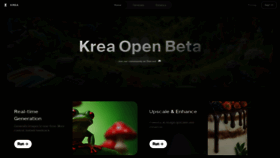 What Krea.ai website looks like in 2024 