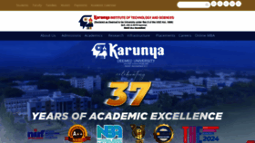 What Karunya.edu website looks like in 2024 