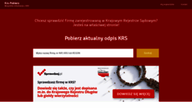 What Krs-pobierz.pl website looks like in 2024 