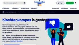 What Klachtenkompas.nl website looked like in 2024 (1 year ago)