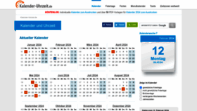 What Kalender-uhrzeit.de website looks like in 2024 