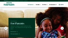 What Kidshealth.org website looks like in 2024 