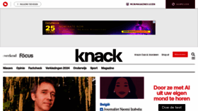 What Knack.be website looks like in 2024 