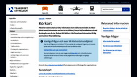 What Korkortsportalen.se website looks like in 2024 