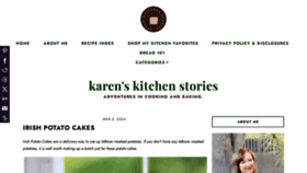What Karenskitchenstories.com website looks like in 2024 