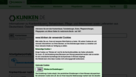 What Kliniken.de website looks like in 2024 