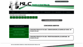 What Klcconcursos.com.br website looks like in 2024 