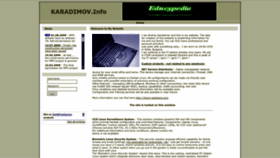What Karadimov.info website looks like in 2024 