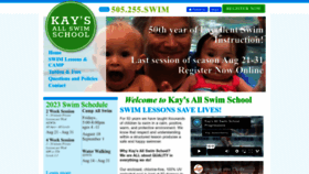 What Kaysallswimschool.com website looks like in 2024 