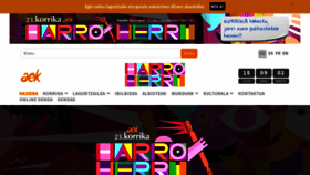 What Korrika.eus website looks like in 2024 
