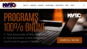 What Kmbc.edu website looked like in 2024 (1 year ago)