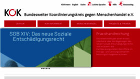 What Kok-gegen-menschenhandel.de website looks like in 2024 
