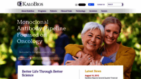 What Kalobios.com website looks like in 2024 