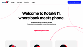 What Kotak811.com website looks like in 2024 