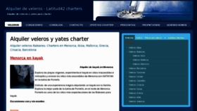 What Latitud42charters.com website looked like in 2012 (12 years ago)