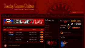 What Luckygamesonline.com website looked like in 2012 (12 years ago)