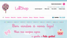 What Lollishop.com.br website looked like in 2012 (11 years ago)