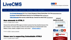 What Livecms.com website looked like in 2012 (11 years ago)