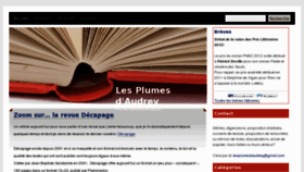 What Lesplumesdaudrey.fr website looked like in 2012 (11 years ago)