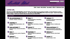 What Listedurl.com website looked like in 2012 (11 years ago)