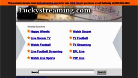 What Luckystreaming.com website looked like in 2012 (11 years ago)