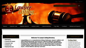 What Lawyerlisting.co website looked like in 2012 (11 years ago)