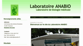 What Labo-anabio.fr website looked like in 2012 (11 years ago)