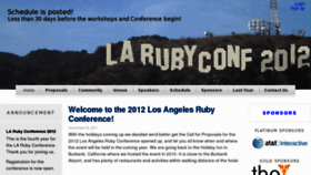 What Larubyconf.com website looked like in 2012 (11 years ago)